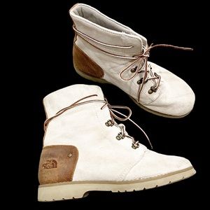 The North Face Ballard II Women’s Suede Combat Boots Sz 7 Beige